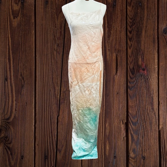 Retrofete Pastel Ombre Rainbow Long Sequin High‎ Slit XS or XXS - Picture 2 of 6